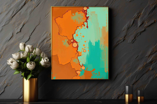 Orange Split Print