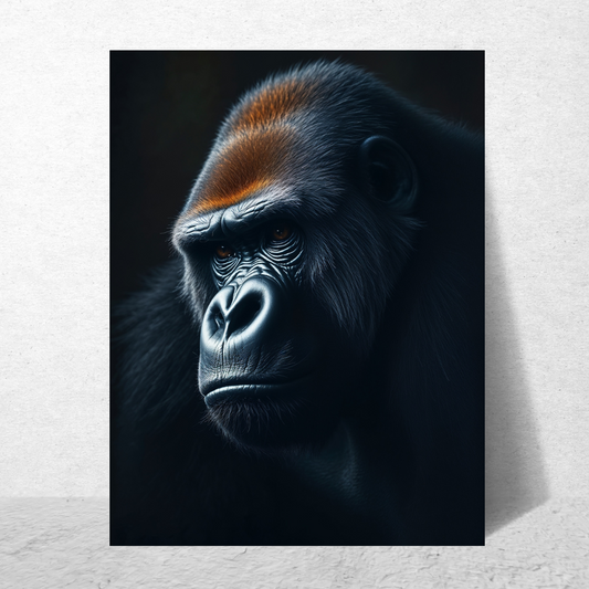 Gorilla Portrait A4 Print
